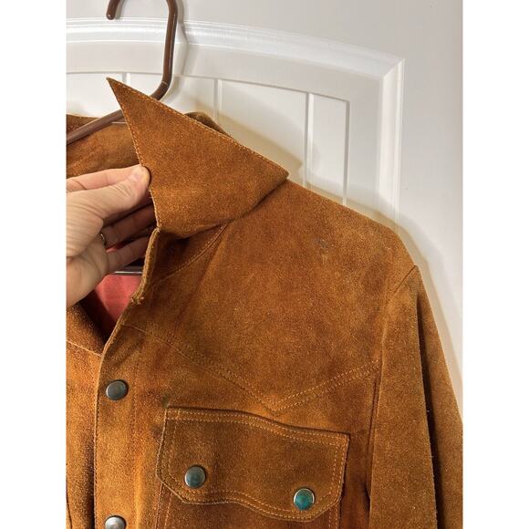 Vintage Blockbuster Cowhide Leather Shacket Jacket Unisex Med - Picture 4 of 7